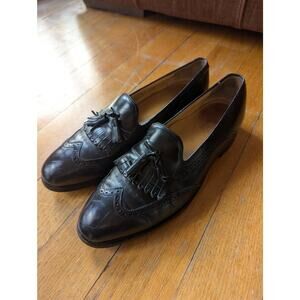 Johnston & Murphy Heritage Black Leather Tassel Loafers US Men's 10.5